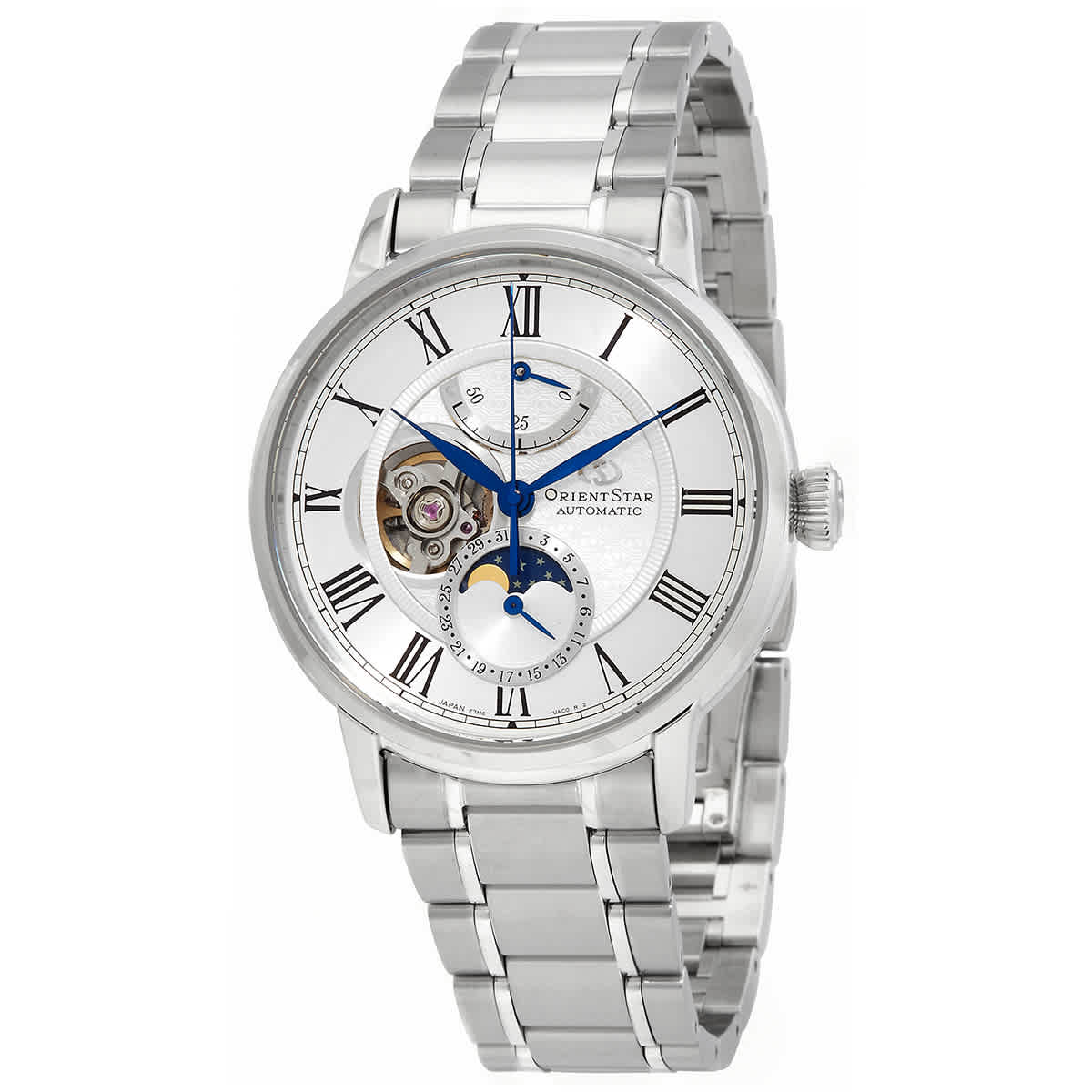 Orient Classic Automatic White Dial Mens Watch Re-ay0102s00b In Blue / White
