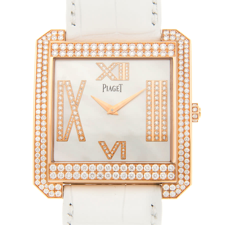 Piaget Limelight Hand Wind Diamond Ladies Watch Goa34018 In Gold / Gold Tone / Lime / Mother Of Pearl / Rose / Rose Gold / Rose Gold Tone / White