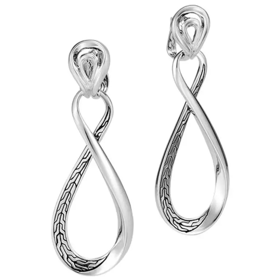 John Hardy Asli Classic Chain Link Drop Earring In Silver-tone