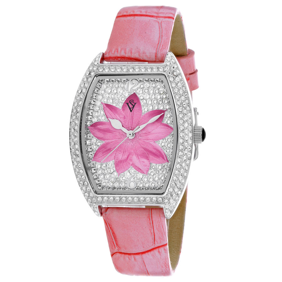 Shop Christian Van Sant Lotus Quartz Pink Dial Ladies Watch Cv4852