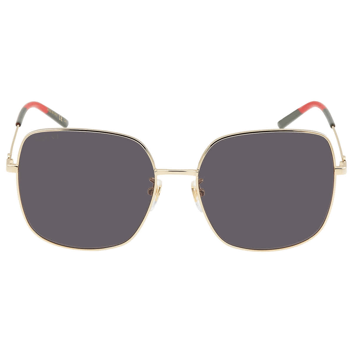 Gucci Grey Square Ladies Sunglasses Gg1195sk 003 59 In Gold Tone,grey