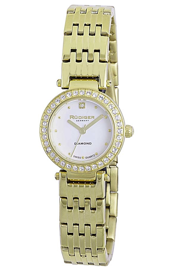 Rudiger Essen White Dial Ladies Watch R2500-02-009 In Gold Tone / White