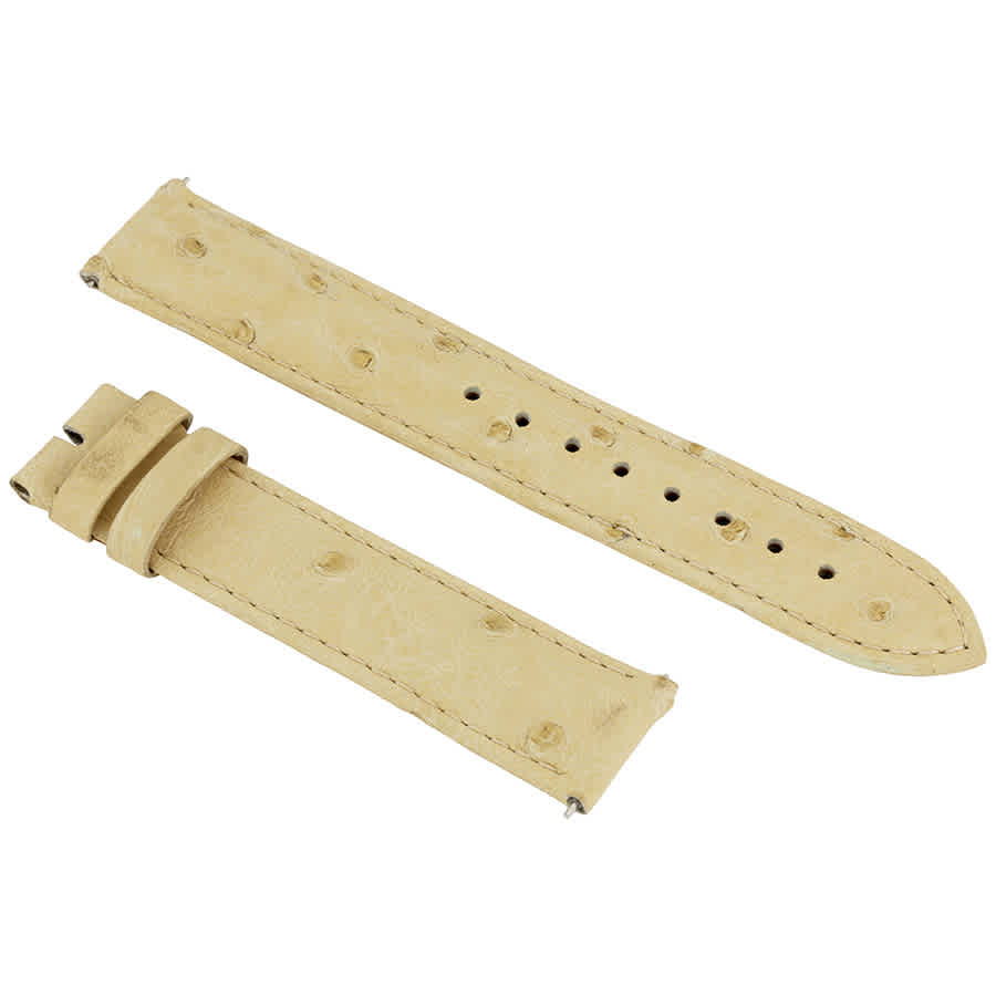Hadley Roma Ivory 19 Mm Ostrich Leather Strap