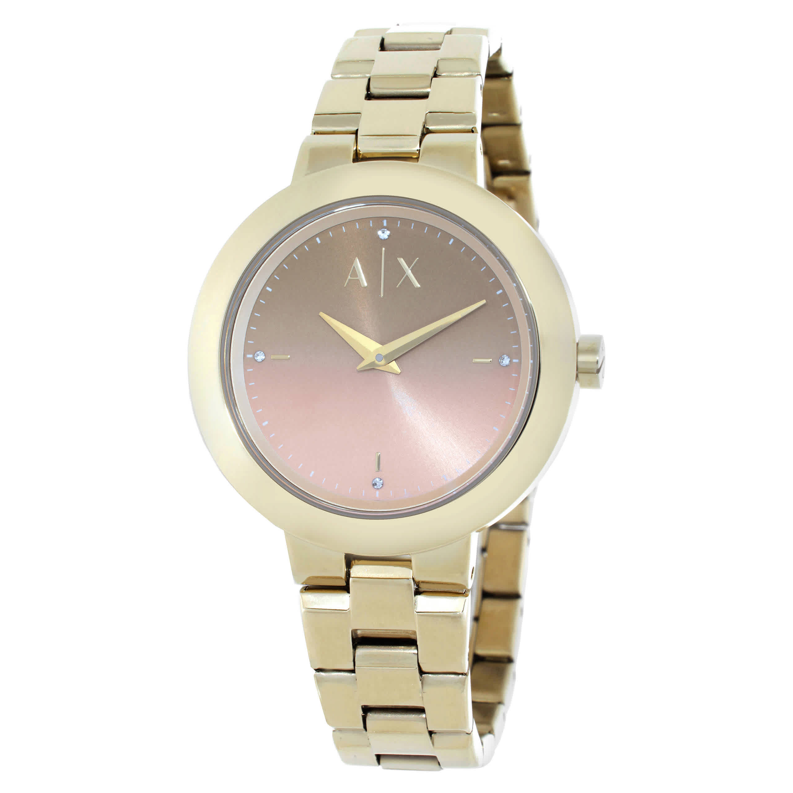 Armani Exchange Quartz Pink Dial Ladies Watch AX5182