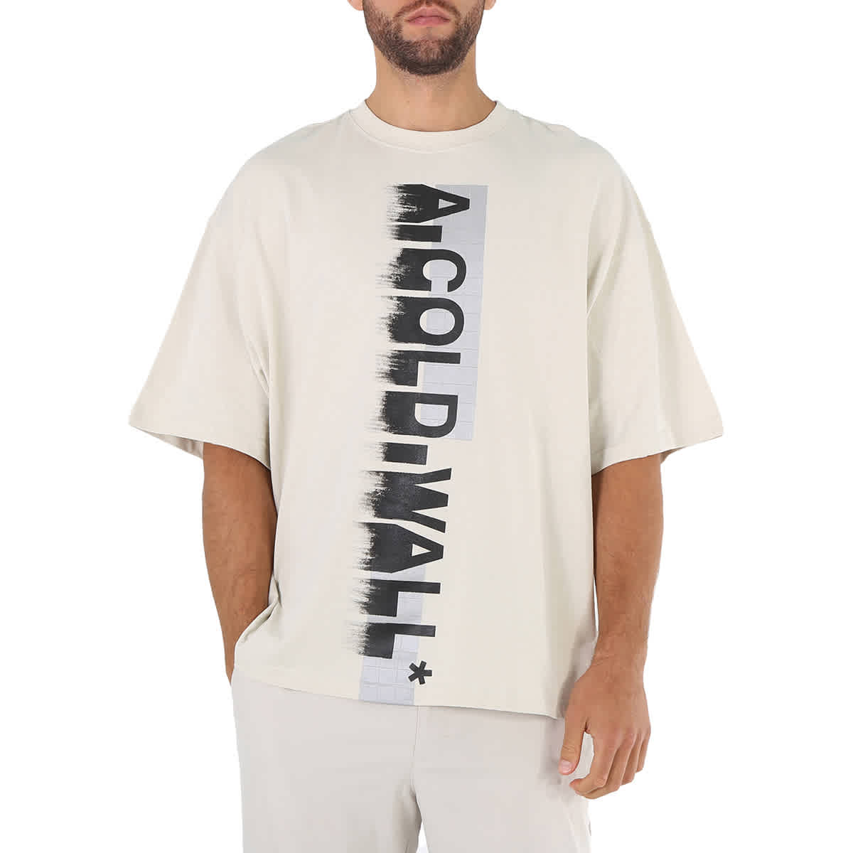 A-cold-wall* A Cold Wall Bone Large Logo Cotton T-shirt In Bone