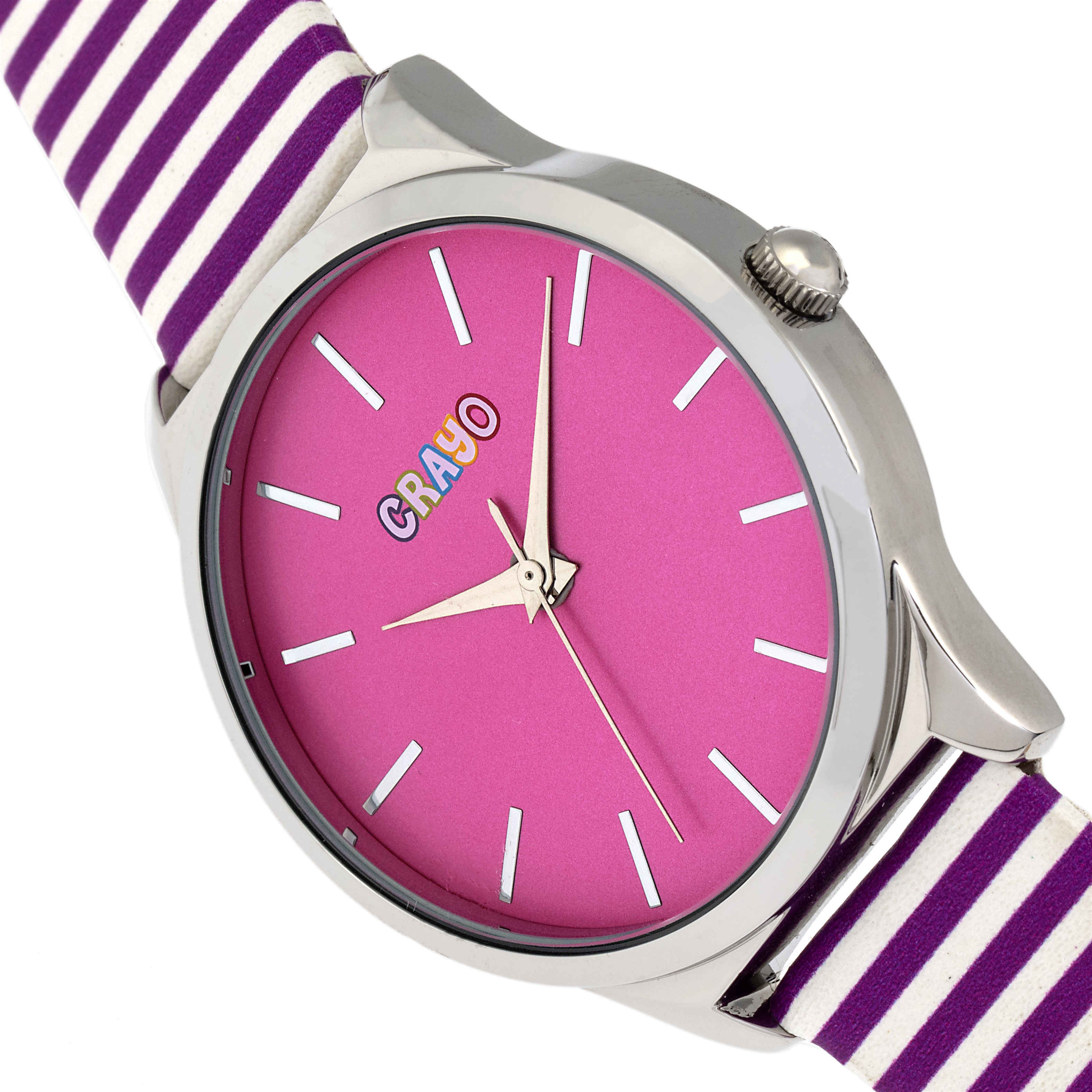 Shop Crayo Aboard Quartz Pink Dial Unisex Watch Cracr5604 In Pink / Purple