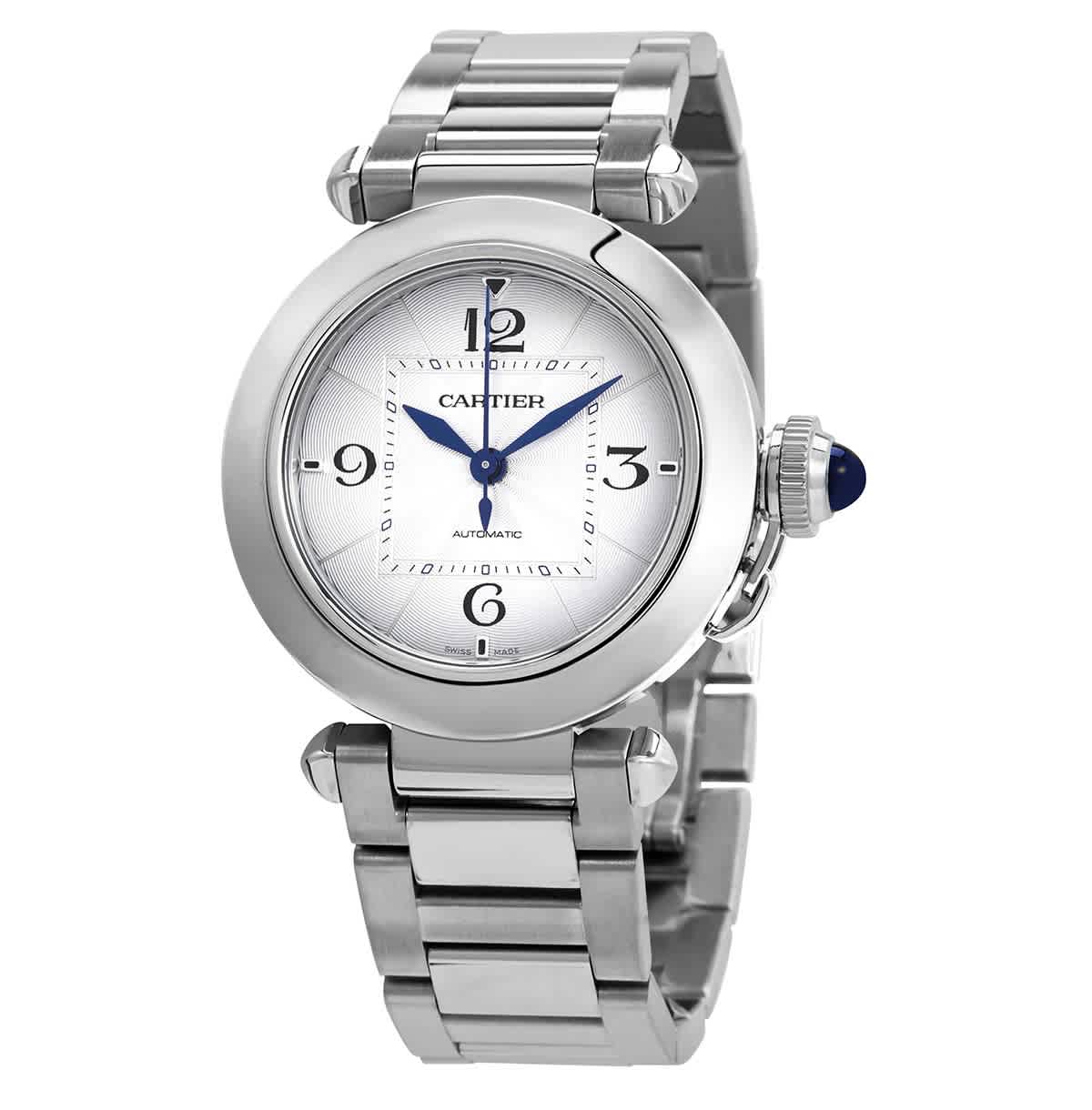 CARTIER CARTIER PASHA AUTOMATIC SILVER DIAL LADIES WATCH WSPA0013