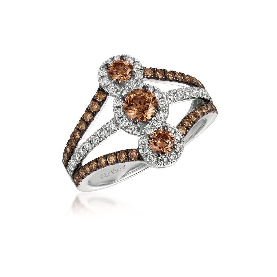 Le Vian Ladies Chocolate Diamonds Fashion Ring In 14k Vanilla Gold In Brown