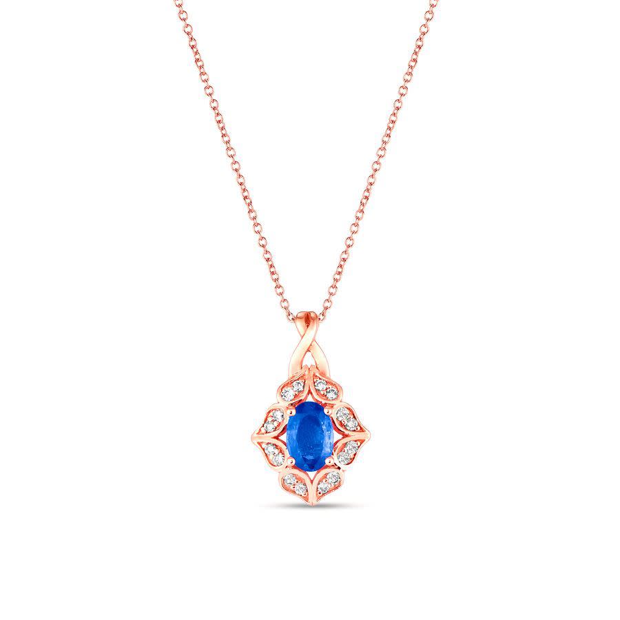 Le Vian Blueberry Sapphire Pendant Set In 14k Strawberry Gold