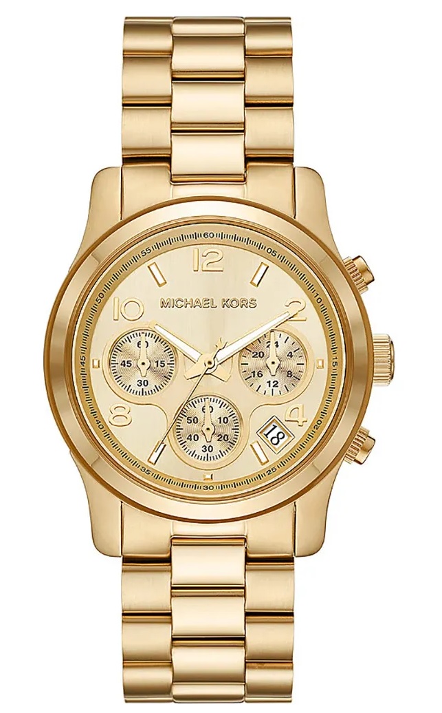 Michael Kors Women's Runway Goldtone Chronograph Watch In Gold / Gold Tone