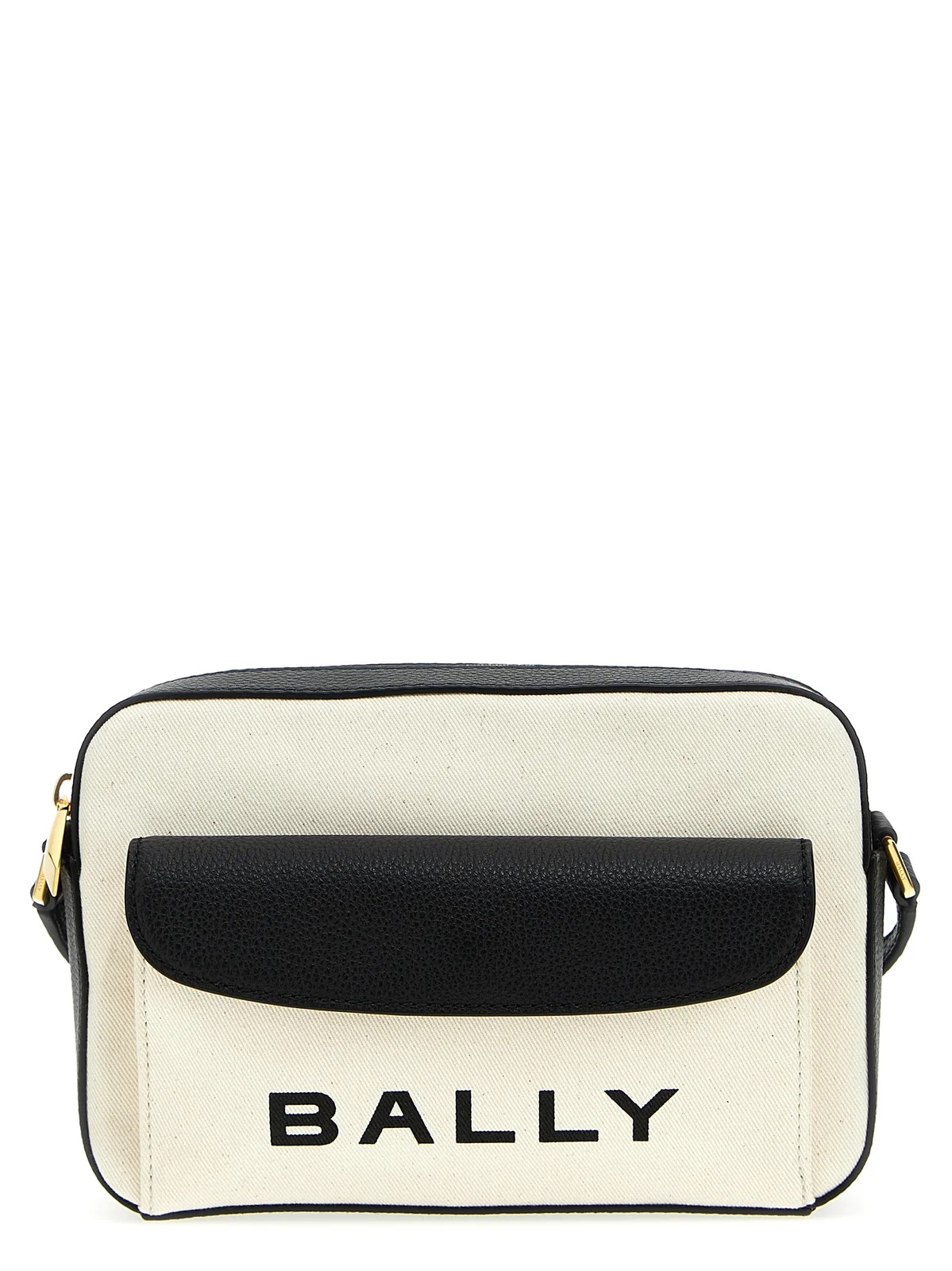 Shop Bally Bar Daniel Logo-print Crossbody Bag In Natural/black