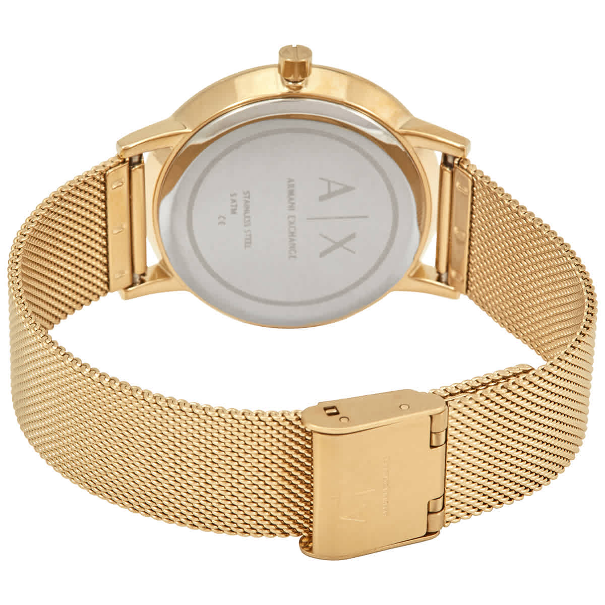 Shop Armani Exchange Quartz Gold Dial Ladies Watch Ax5536 In Gold / Gold Tone