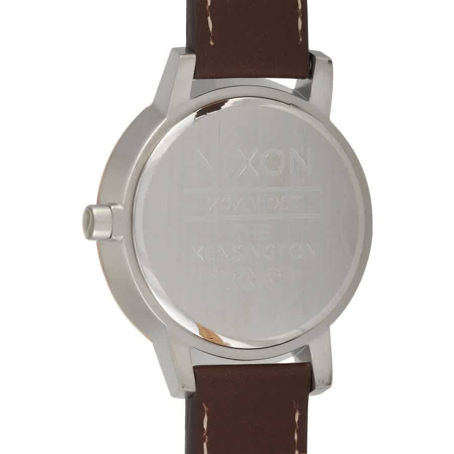 Shop Nixon Kensington Quartz Silver Dial Ladies Watch A108-2632-00 In Brown / Gold Tone / Rose / Rose Gold Tone / Silver