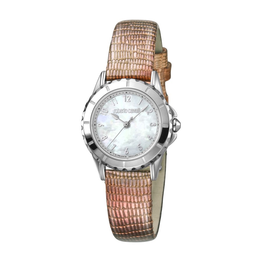 Roberto Cavalli Quartz White Dial Ladies Watch Rv1l049l0016 In Pink / White