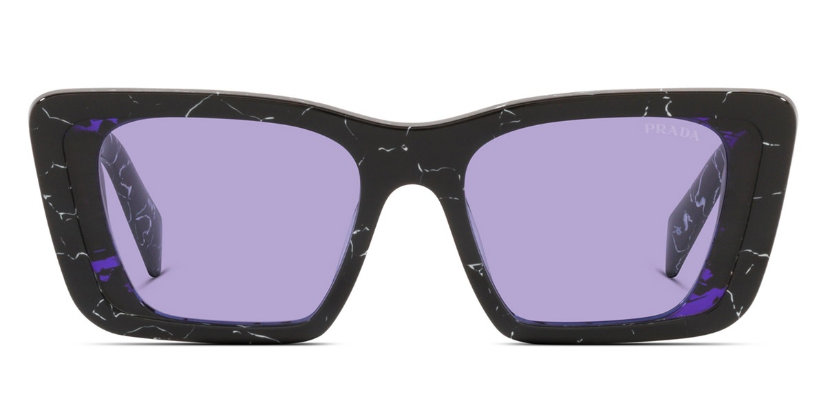 Prada Pr 08ys Symbole Butterfly-frame Acetate Sunglasses In Black,purple,white