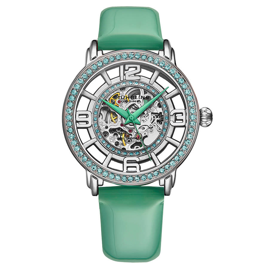 Stuhrling Original Legacy Automatic Silver Dial Ladies Watch M13611 In Green / Silver