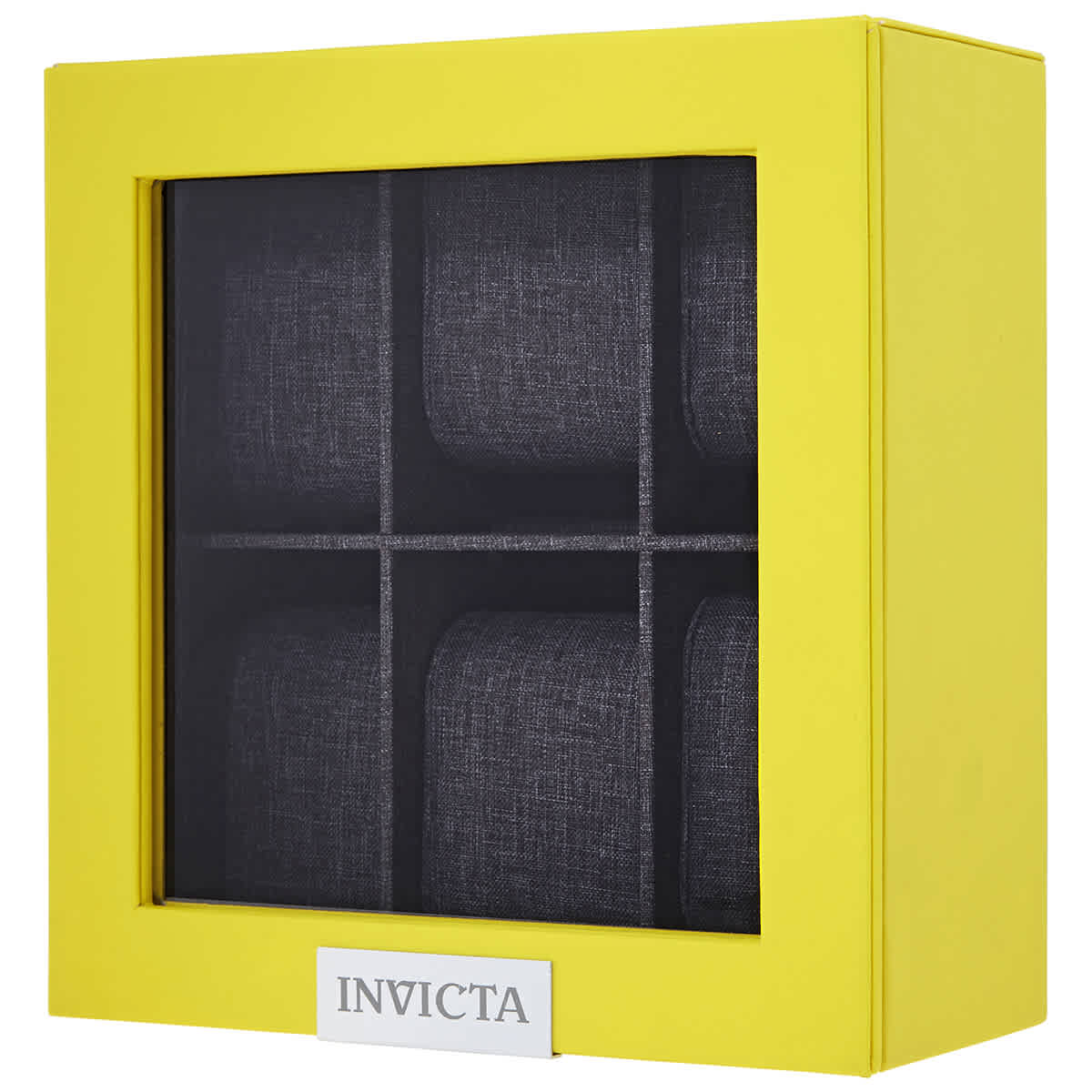 Invicta Watch 6-slot Display Case With Lid In Yellow