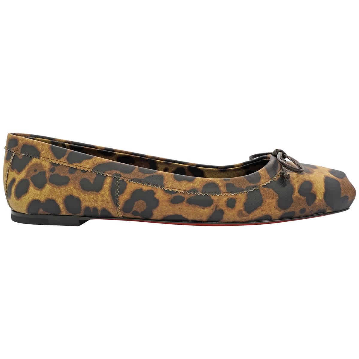 Christian Louboutin Brown Leopard Mamadrague Ballerina Flats