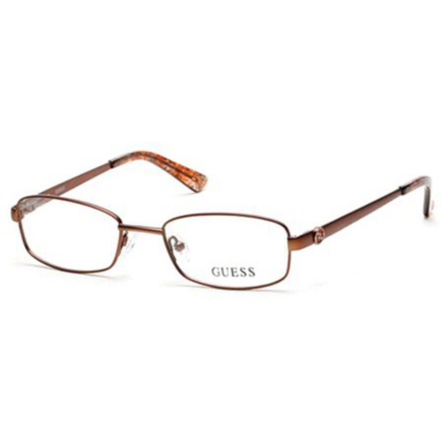 GUESS UNISEX BROWN SQUARE EYEGLASS FRAMES GU252404949