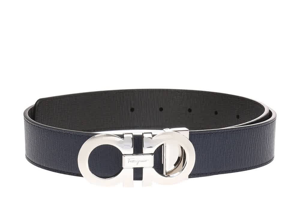 Salvatore Ferragamo Gancini Reversible Leather Belt - 105