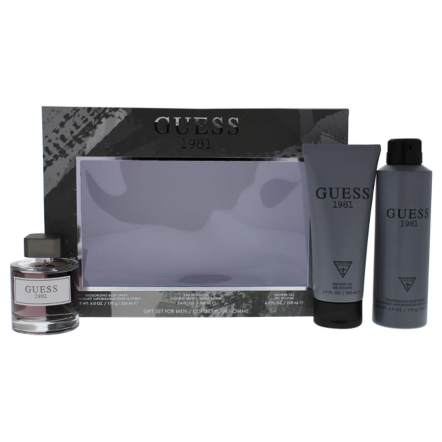 Guess 1981 By  For Men - 3 Pc Gift Set 3.4oz Edt Spray In Purple