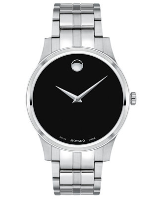 Movado Museum Classic Quartz Black Dial Mens Watch 0607533 In Black