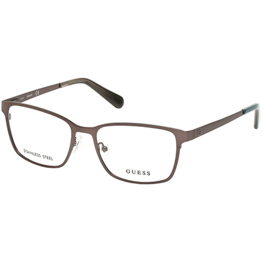 Guess Mens Gunmetal Square Eyeglass Frames Gu195800956 In Gunmetal