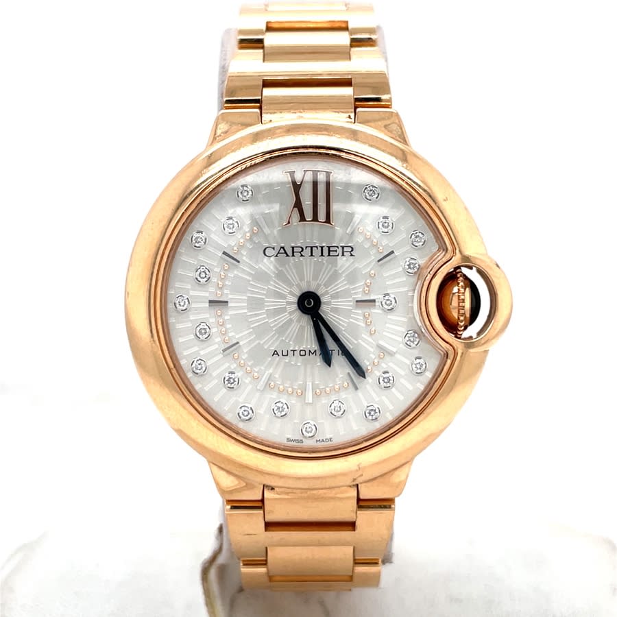 Pre-owned Cartier Ballon Bleu Ladies Automatic Watch Wgbb0054 In Gold / Gold Tone / Rose / Rose Gold / Rose Gold Tone / Silver