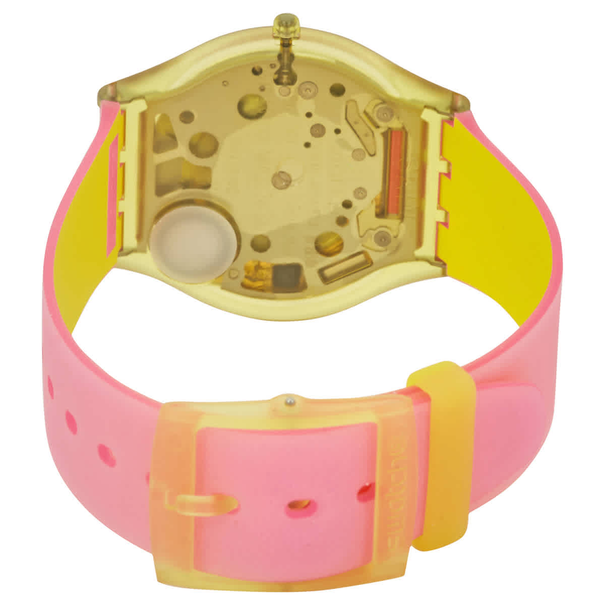 Shop Swatch X Supriya Lele Quartz Ladies Watch Ss08z101 In Pink / White / Yellow