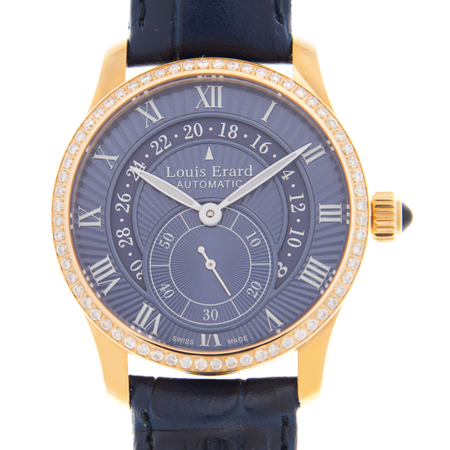 Louis Erard Emotion Mens Automatic Watch 92600os25.bas96 In Blue / Gold /  Gold Tone / Rose / Rose Gold / Rose Gold Tone