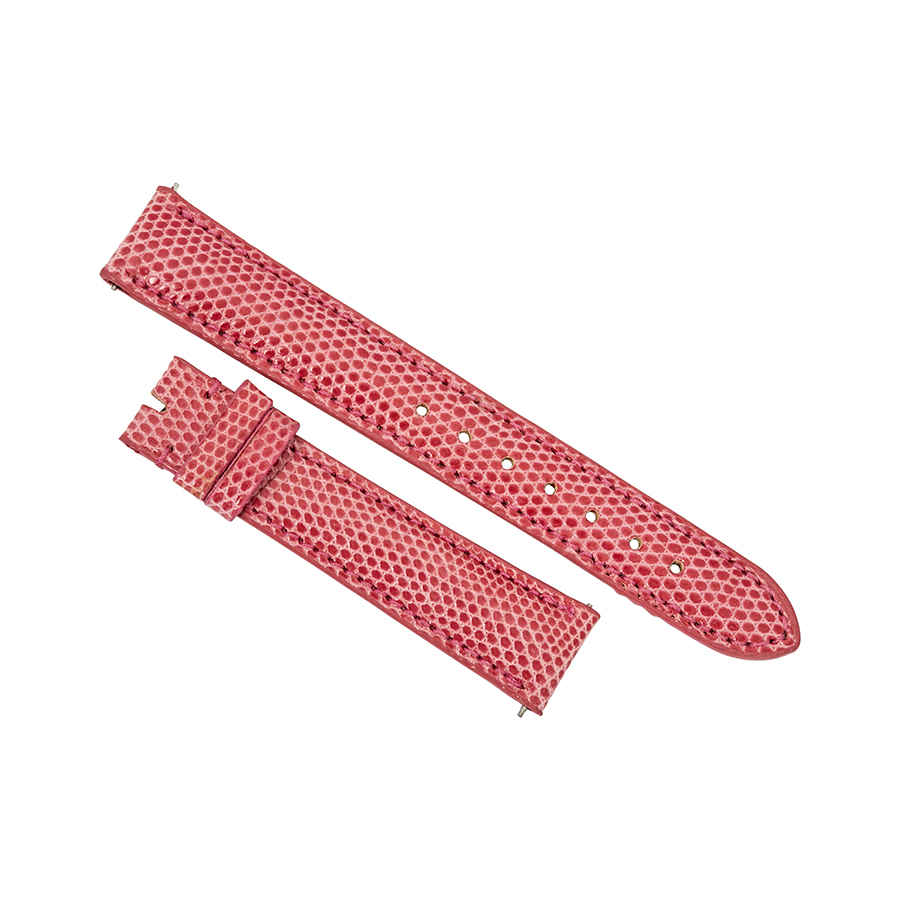 Hadley Roma 16 Mm Shiny Hot Pink Lizard Leather Strap