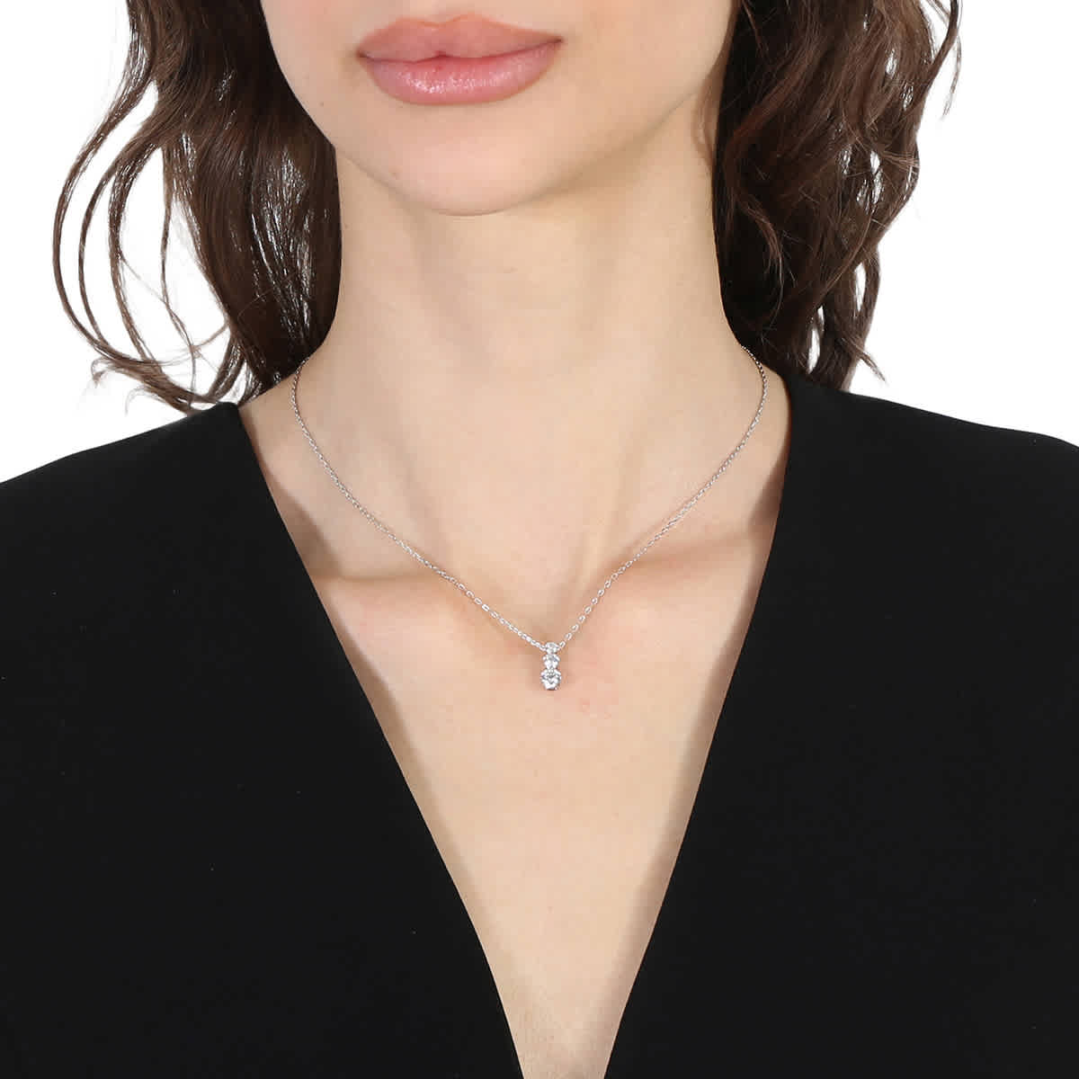 Shop Swarovski Attract Trilogy Necklace In Silver