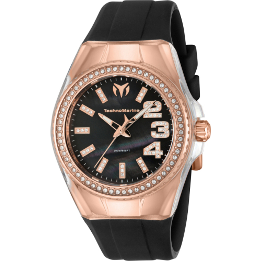 Technomarine Mens Quartz Watch Tm-121253 In Black / Gold Tone / Rose / Rose Gold Tone