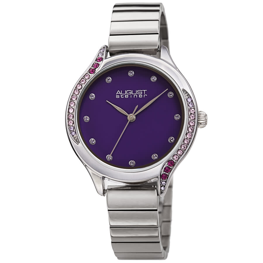 August Steiner Quartz Purple Dial Ladies Watch As8279pu