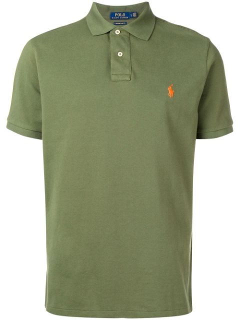 POLO RALPH LAUREN MENS GREEN EMBROIDERED LOGO POLO SHIRT