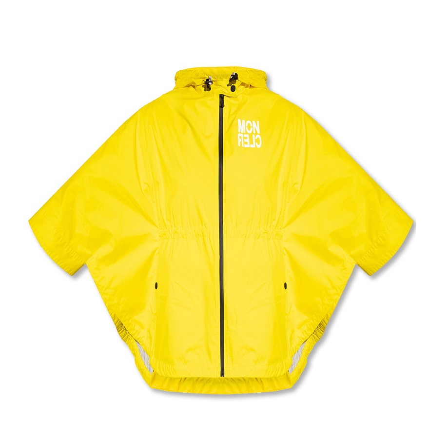 Moncler Vorassay Cape-sleeve Packable Windbreaker Jacket In Open Yellow