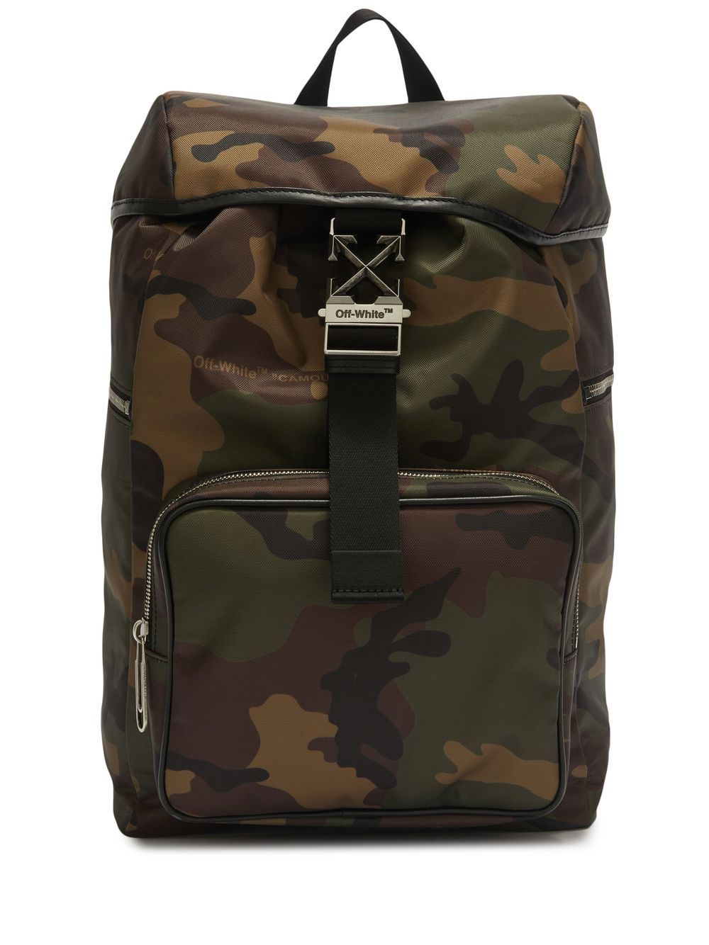 Shop Off-white Camouflage Print Backpack In Multicolor