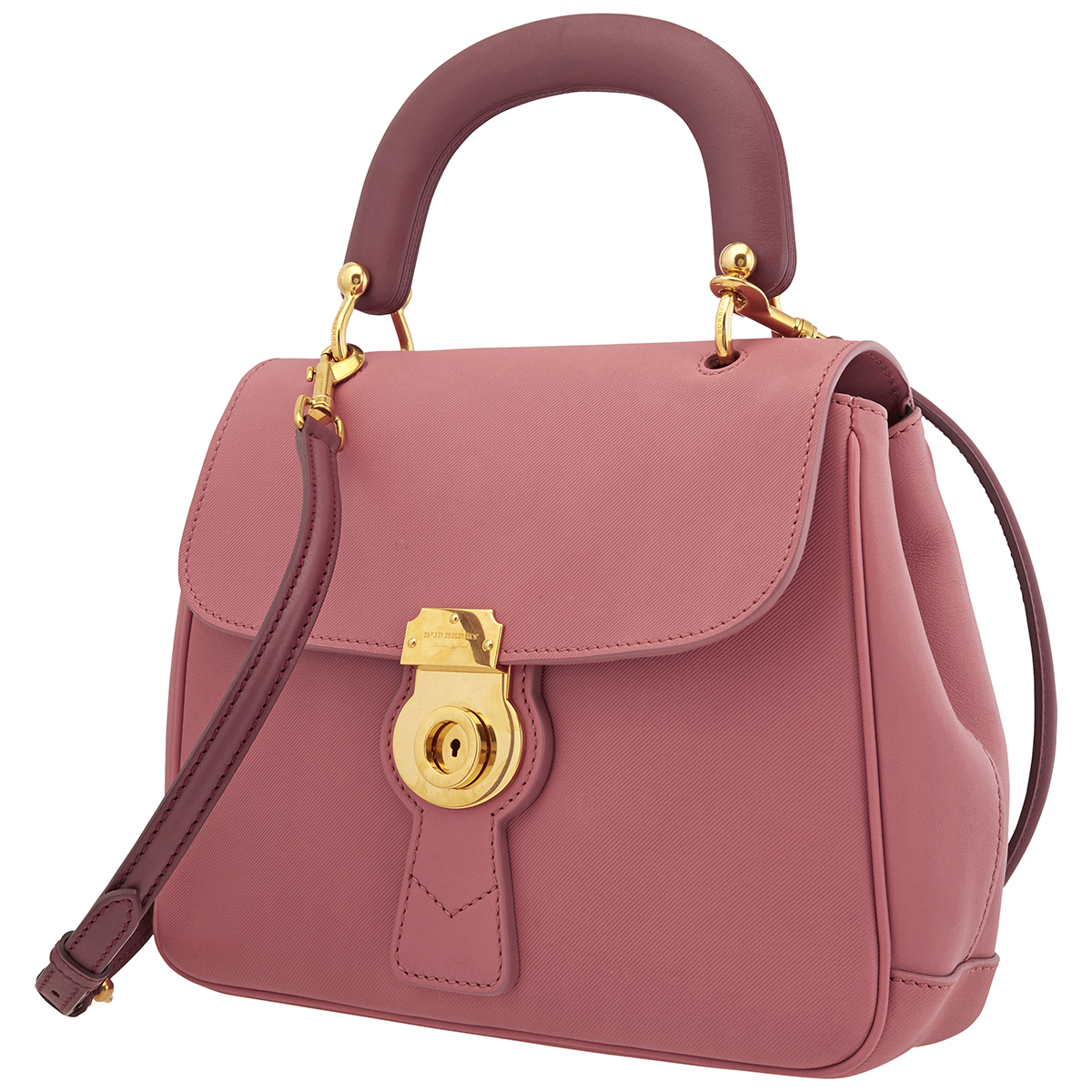 Burberry Medium Dk88 Top Handle Bag In Blossom Pink