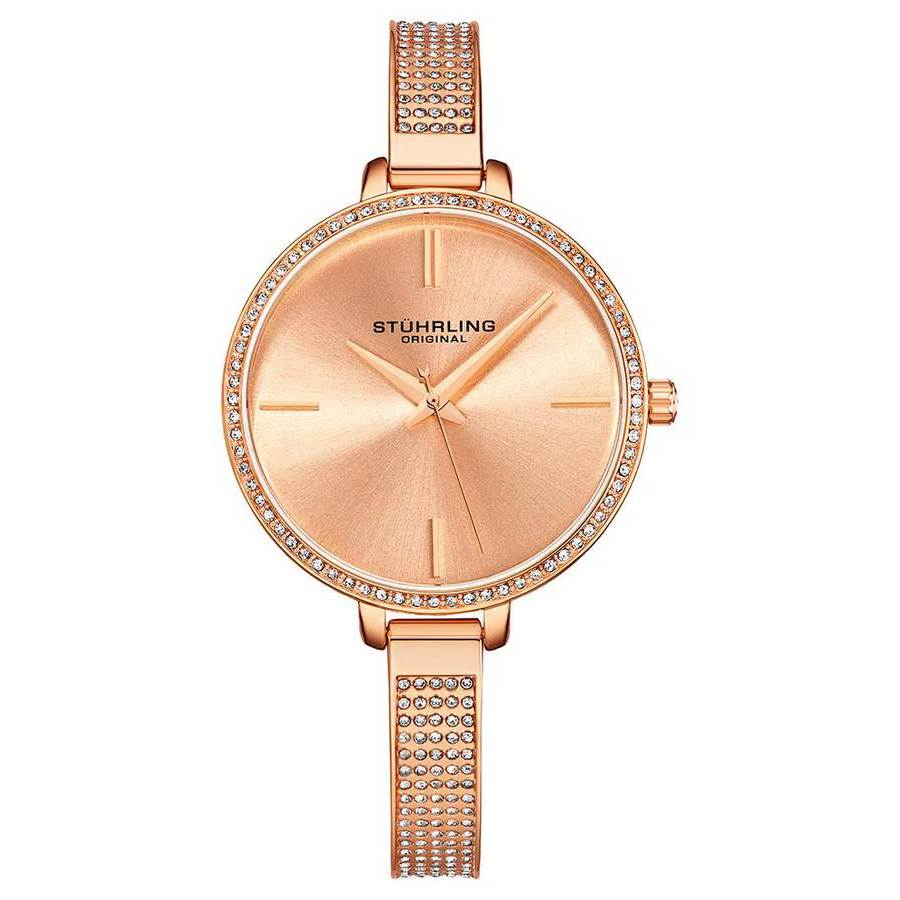 Stuhrling Original Vogue Rose Gold-tone Dial Ladies Watch M15754 In Gold / Gold Tone / Rose / Rose Gold / Rose Gold Tone