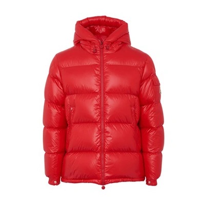 Moncler Maya Jacket Quilted Nylon Down Jacket In Red