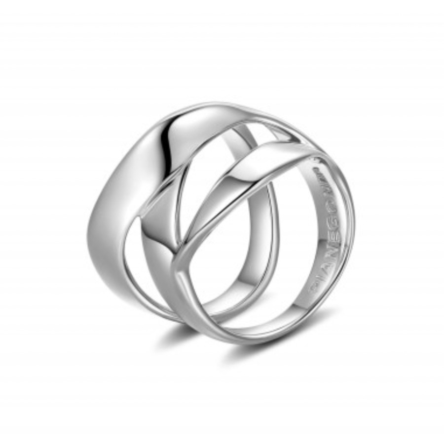 Pianegonda Ring Scripta Psc35 925 Sterling Silver Ring In Silver-tone