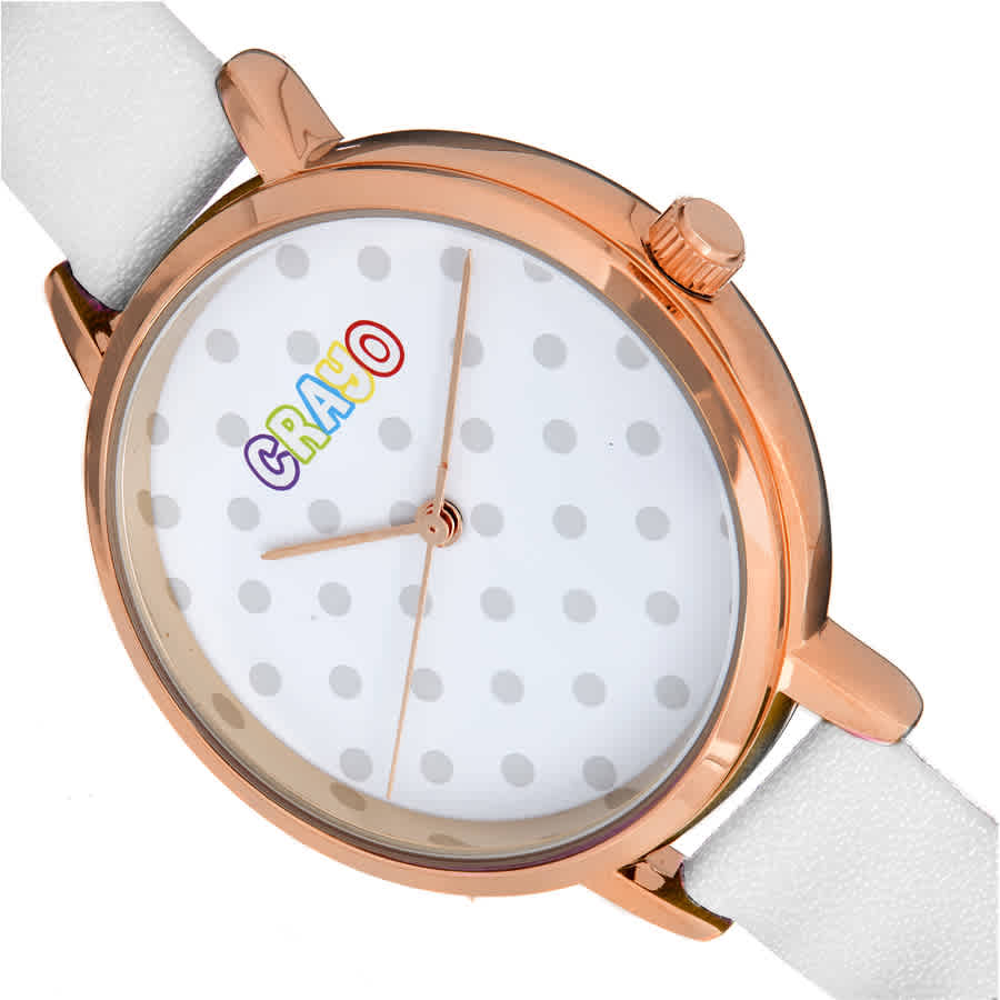 Shop Crayo Dot Quartz White Dial Unisex Watch Cracr5905 In Gold Tone / Rose / Rose Gold Tone / White