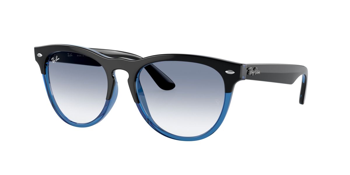 Ray Ban Iris Wayfarer-frame Sunglasses In Black / Blue