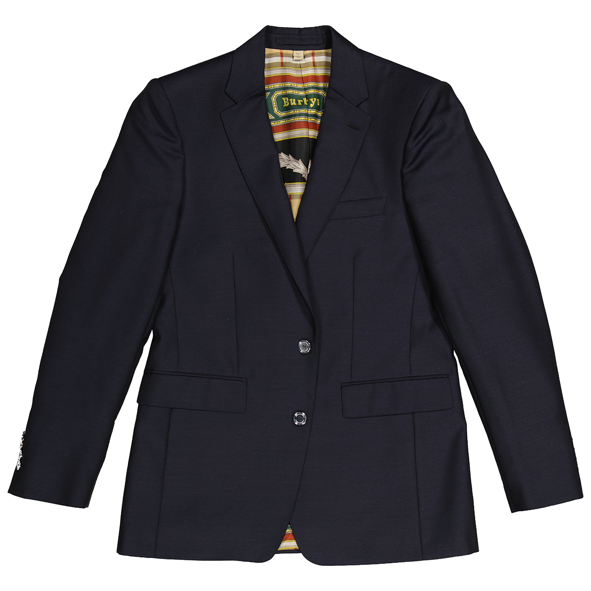 BURBERRY MENS SLIM FIT WOOL MOHAIR TAILORED JACKET