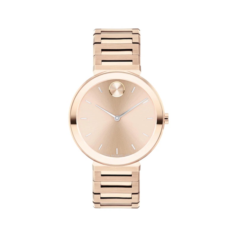 MOVADO MOVADO BOLD HORIZON QUARTZ ROSE GOLD DIAL LADIES WATCH 3601089