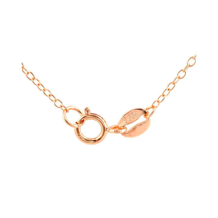 Shop Megan Walford Clear Cubic Zirconia Accent Necklace In Rose Gold-tone