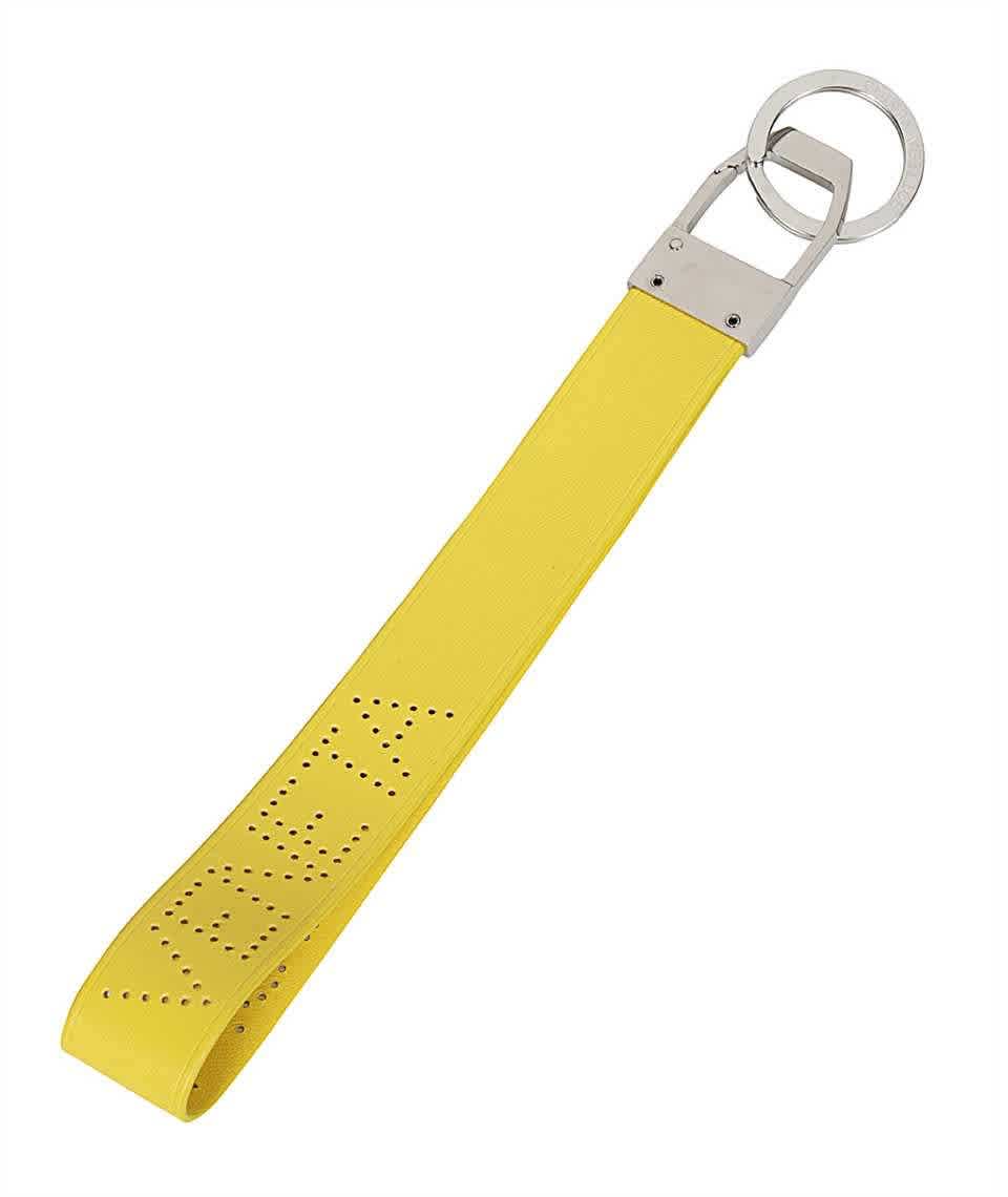 BOTTEGA VENETA PERFORATED LOGO KEY RING IN YELLOW