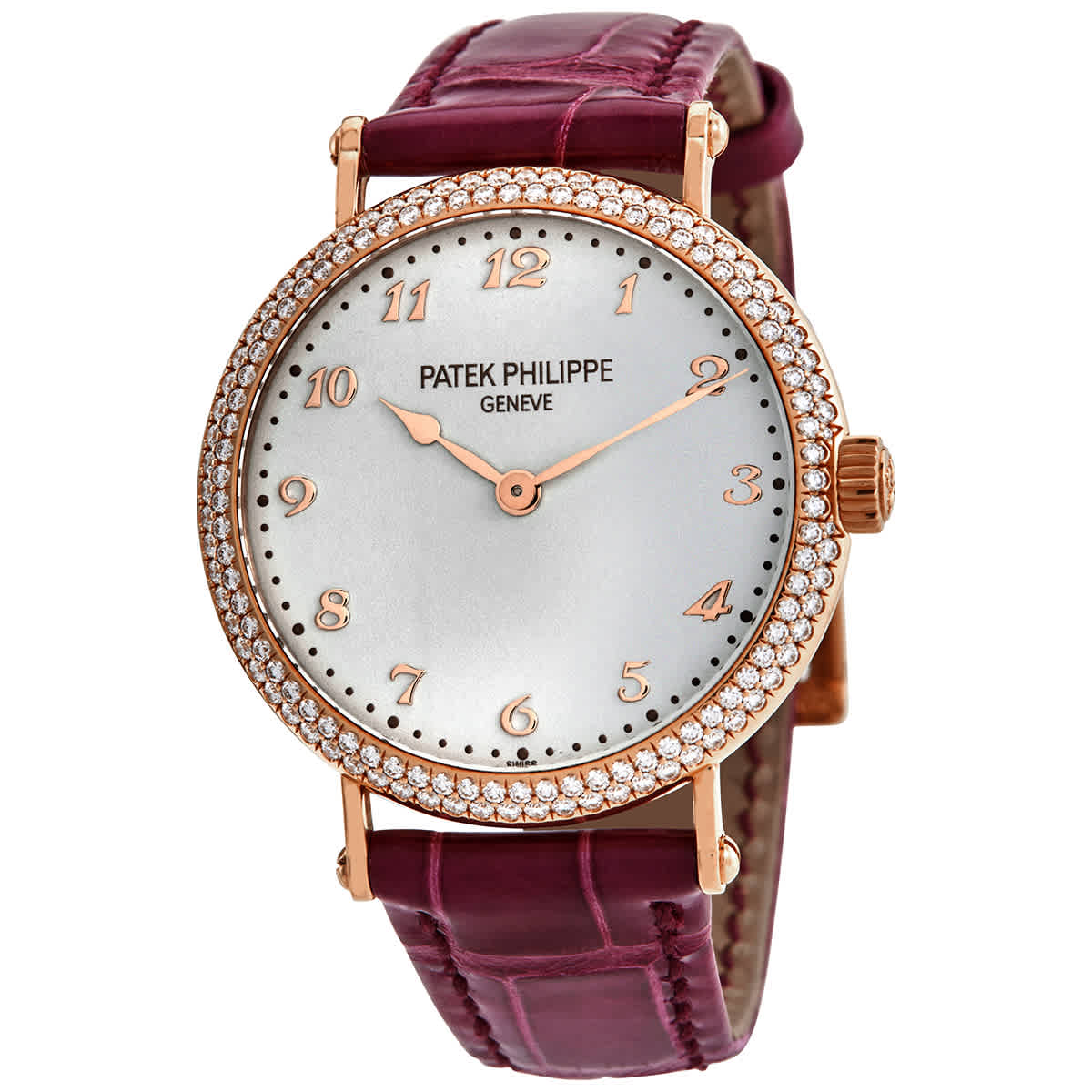 Patek Philippe Calatrava Automatic Diamond Ladies Watch 7200-200r-001 In Gold / Gold Tone / Purple / Rose / Rose Gold / Rose Gold Tone / Silver