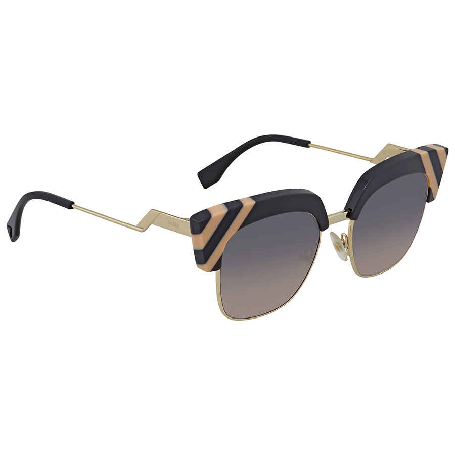 FENDI WAVES GREY AND PINK GRADIENT SQUARE SUNGLASSES FF 0241/S KB7/JP 50
