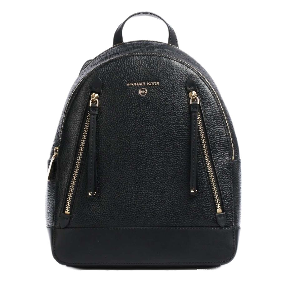 Michael Kors Ladies Brooklyn Medium Pebbled Leather Backpack In Black